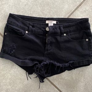 Blue Asphalt black jean shorts